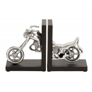 Cole Grey Aluminum and Wood Book Ends COGR4040